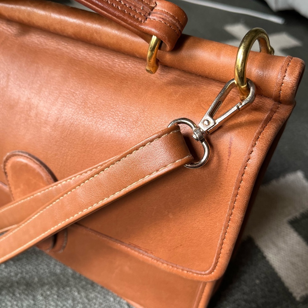 Vintage Coach Willis Tan Leather Top-Handle Bag - Picture 9 of 9